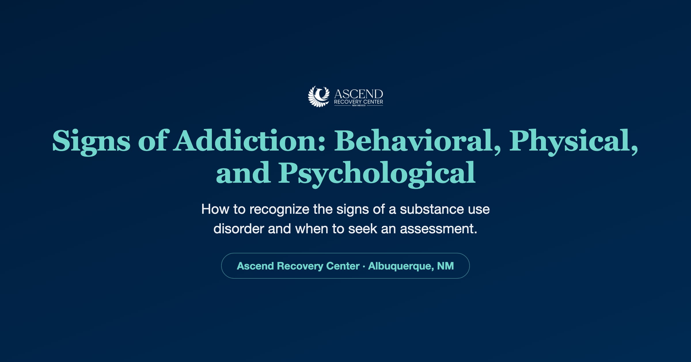 Recognizing the Signs of Addiction